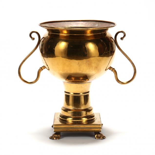 Mottahedeh, Large Brass Double Handled Jardiniere (Lot 117 - Presidents'  Weekend AuctionFeb 16, 2019, 9:00am)