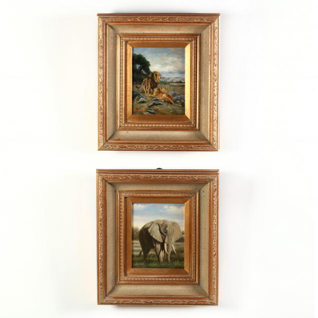 two-contemporary-decorative-safari-paintings