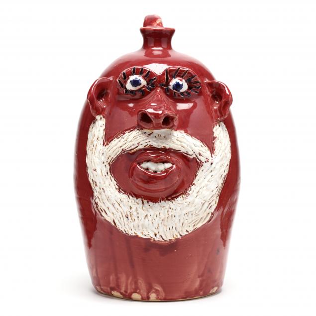 alabama-folk-art-pottery-santa-claus-face-jug-jerry-brown-1942-2016