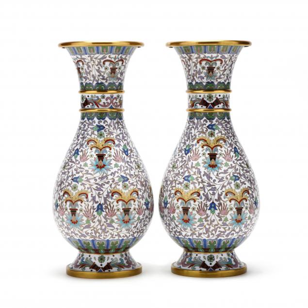 pair-of-cloisonne-mantel-vases