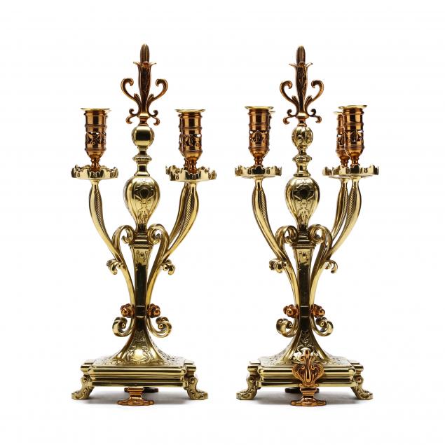 pair-of-antique-continental-brass-and-copper-candelabra
