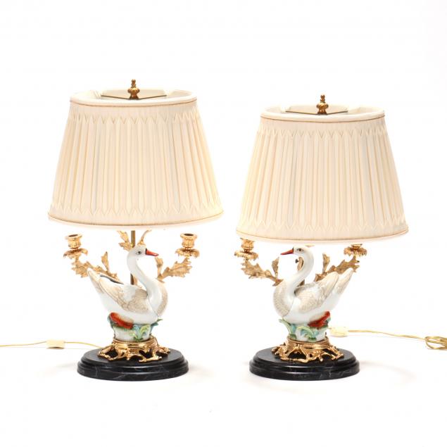 pair-of-italian-porcelain-goose-form-table-lamps