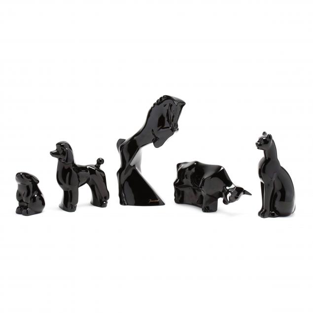 five-baccarat-black-crystal-animals