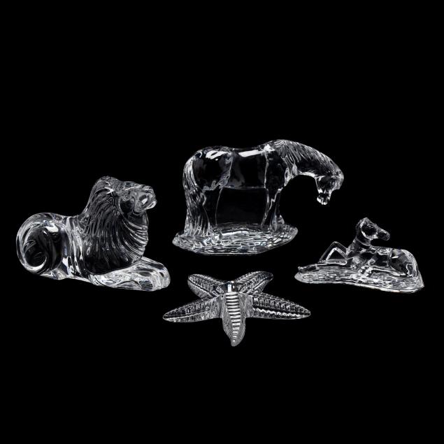 four-waterford-crystal-animals