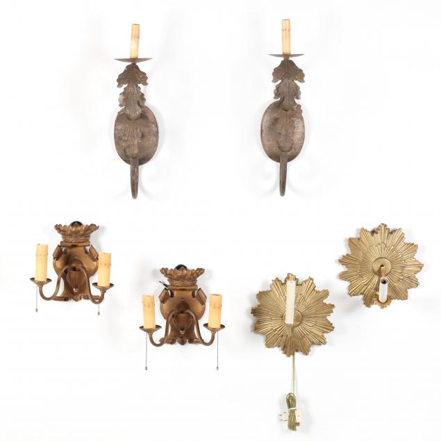 three-pair-of-vintage-wall-sconces