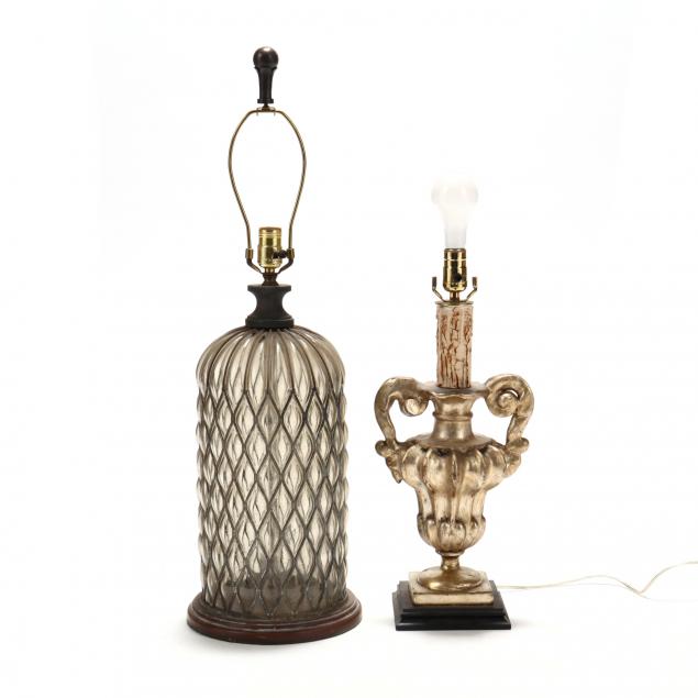 two-vintage-decorative-table-lamps