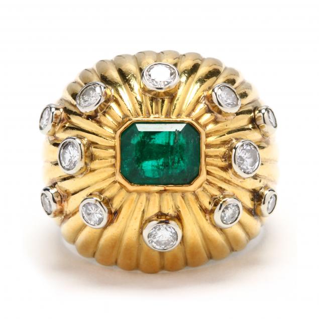 18kt-gold-emerald-and-diamond-ring