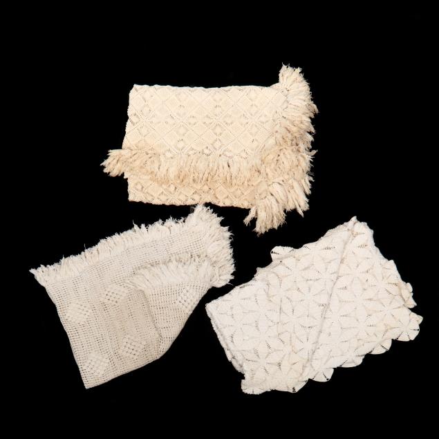 three-vintage-hand-crocheted-bedspreads