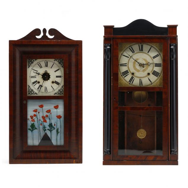 two-american-classical-mantel-clocks