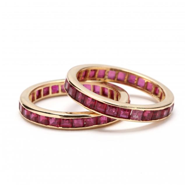 pair-of-18kt-gold-and-ruby-eternity-bands-oscar-heyman-brothers