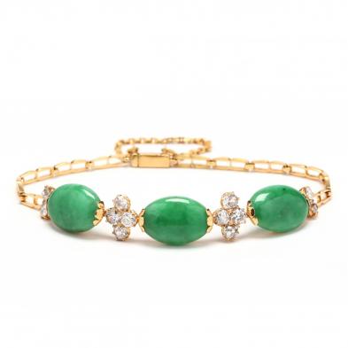 vintage-high-karat-gold-jade-and-diamond-bracelet