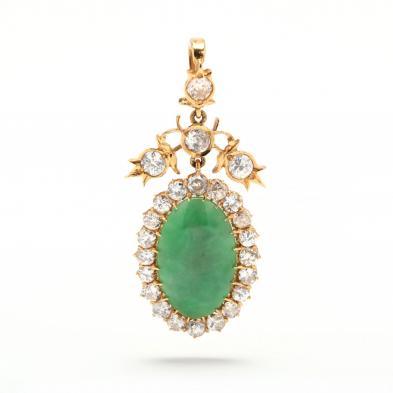 vintage-high-karat-gold-jadeite-and-diamond-pendant