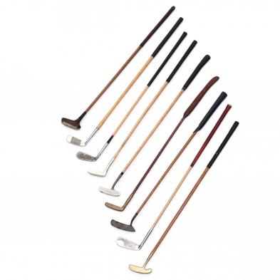 nine-vintage-golf-clubs