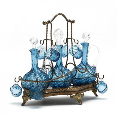 victorian-glass-spirits-set-with-stand