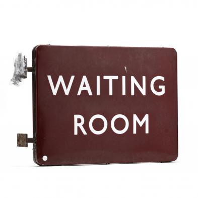 vintage-double-sided-porcelain-waiting-room-sign