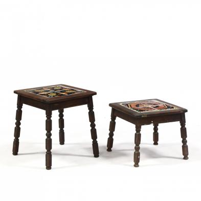 two-california-tile-top-side-tables