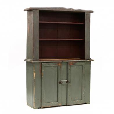 antique-american-painted-step-back-cupboard
