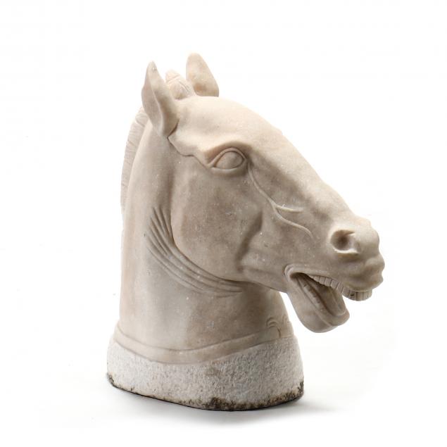 italian-carved-marble-horse-head