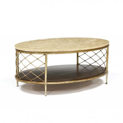 hollywood-regency-style-marble-top-coffee-table