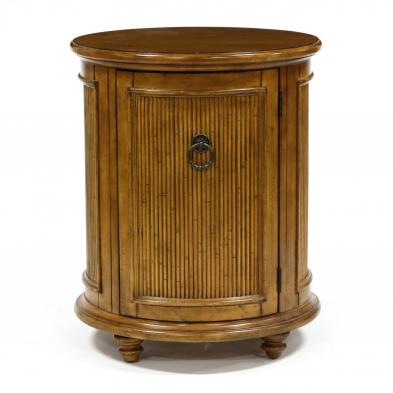 contemporary-faux-reeded-bamboo-drum-table