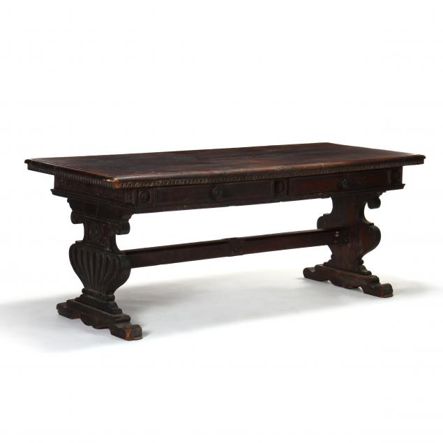 italian-renaissance-carved-walnut-library-table