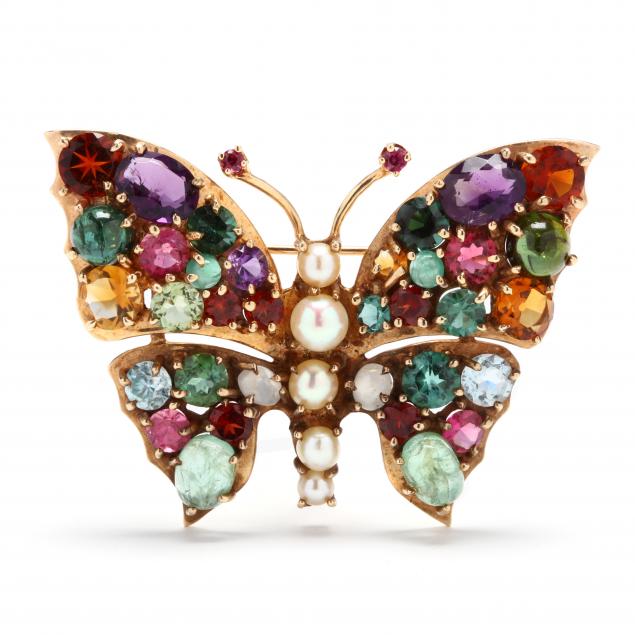 14kt-gold-and-multi-color-gem-stone-brooch