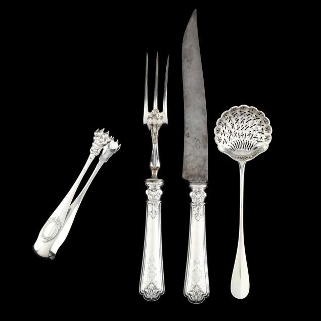 four-antique-french-silver-servers