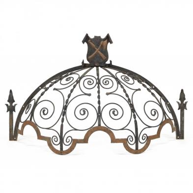 continental-wrought-iron-corona-with-coat-of-arms-crest
