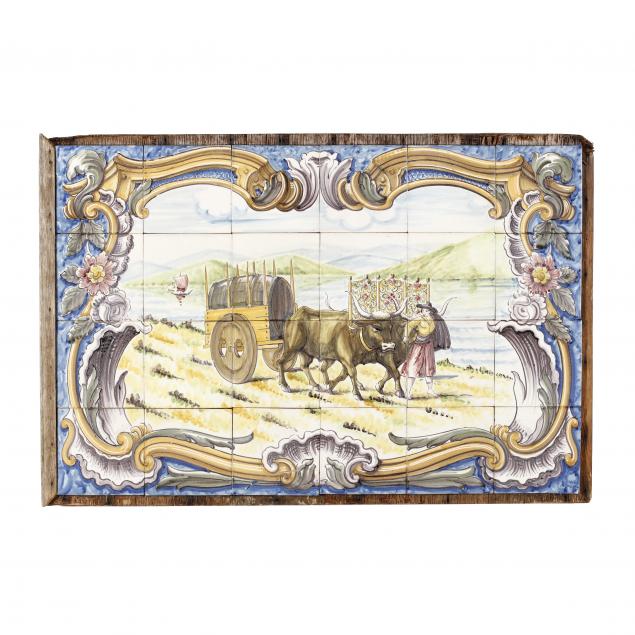 A Vintage Spanish Tile Pictorial Plaque (Lot 338 March Gallery