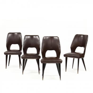four-italian-modern-naugahyde-chairs