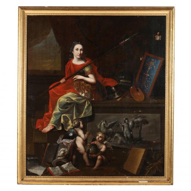 an-allegorical-portrait-of-marie-elisabeth-de-blochausen-as-athena-circa-1730