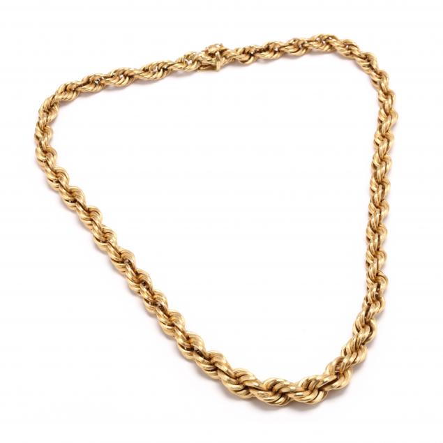 18kt-gold-rope-chain-necklace-signed