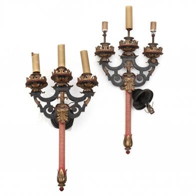 pair-of-baroque-style-iron-wall-sconces