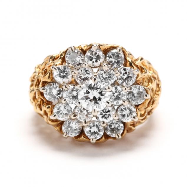18kt-gold-and-diamond-cluster-ring