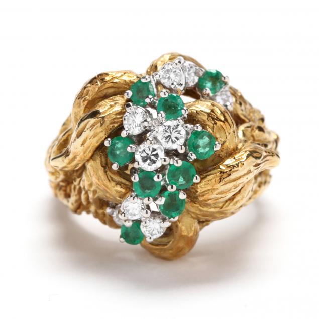 18kt-gold-emerald-and-diamond-ring