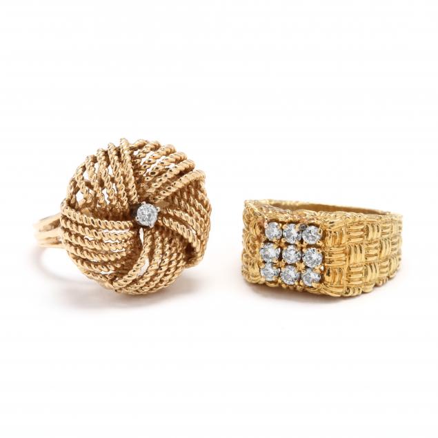 two-gold-and-diamond-rings