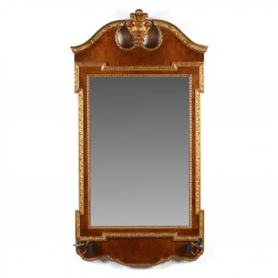 George II Walnut Sconce Mirror George II Walnut Sconce Mirror