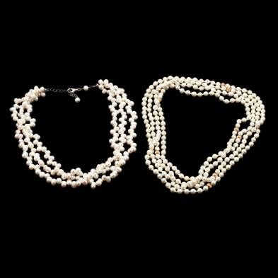 two-pearl-necklaces