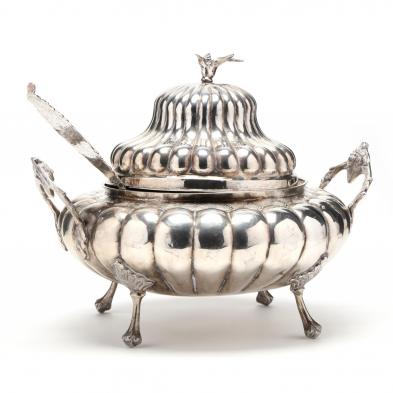 a-south-american-hand-wrought-white-metal-soup-tureen