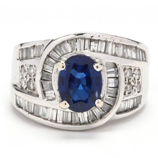 14kt-white-gold-sapphire-and-diamond-ring-signed