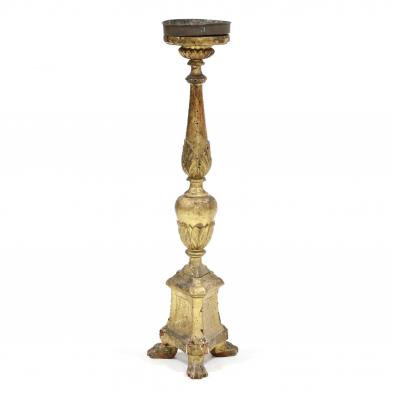 antique-continental-carved-and-gilt-pricket-stick