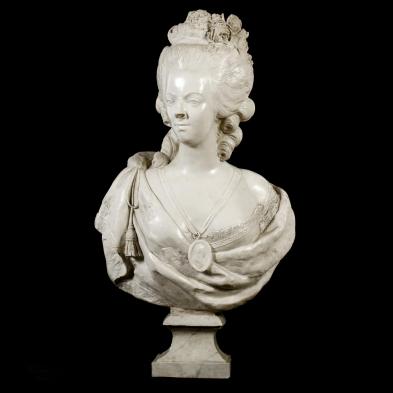 a-large-vintage-marble-composition-bust-of-marie-antoinette