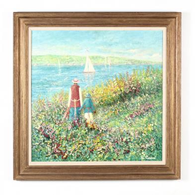 rino-li-causi-italian-american-b-1943-summer-shoreline-with-sailboats