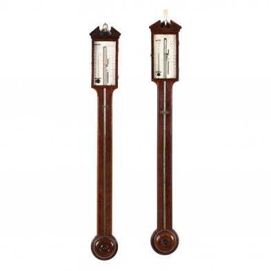 two-similar-george-iii-mahogany-stick-barometers