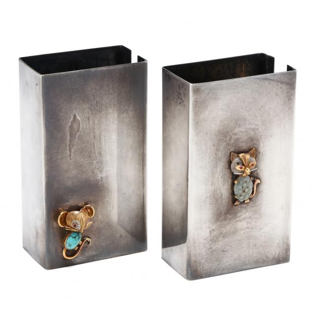 a-pair-of-tiffany-co-sterling-match-box-holders-with-brooch-adornment-att-van-cleef-arpels