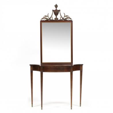 hepplewhite-style-console-table-with-mirror