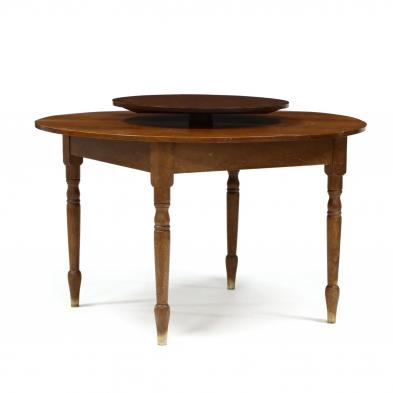 bench-made-mahogany-lazy-susan-dining-table