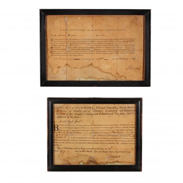 lord-dunmore-and-patrick-henry-documents-signed-as-virginia-s-governor