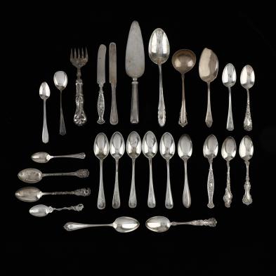 a-group-of-sterling-silver-flatware