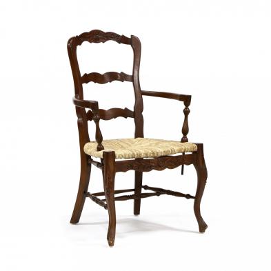 french-country-cherry-ladderback-armchair